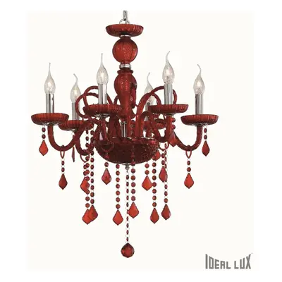 Ideal Lux GIUDECCA SP6 ROSSO SVÍTIDLO ZÁVĚSNÉ 027418