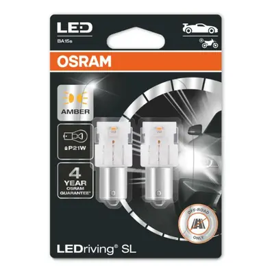 OSRAM LED P21W 7506DYP-02B AMBER 12V 2W BA15s