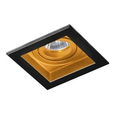 Stropní bodové podhledové svítidlo AZzardo Minorka black/gold AZ2802 GU10 1x50W IP20 černo-zlaté