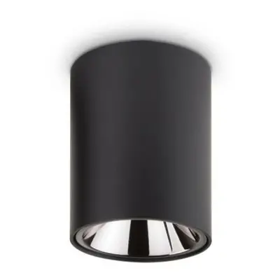 LED Stropní svítidlo Ideal Lux Nitro Round Nero 206004 kulaté černé 10W 900lm