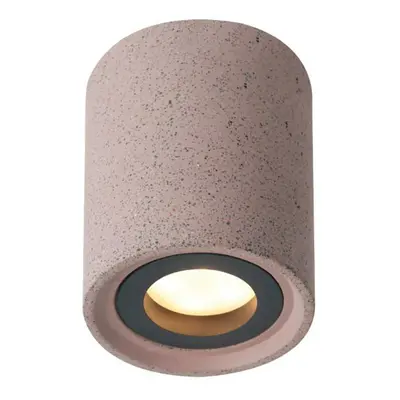 ACA Lighting stropní svítidlo 1XGU10 červený beton D8,5XH10CM MONTE MK141S10R