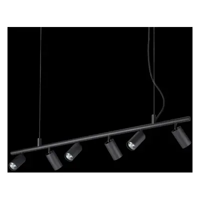 Závěsné bodové svítidlo Ideal Lux Dynamite SP6 Nero 231396 GU10 6x28W IP20 115,5cm černé