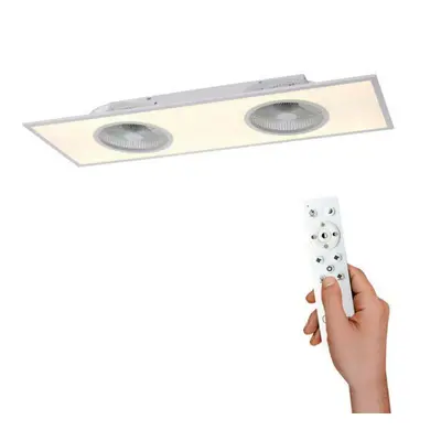 LEUCHTEN DIREKT is JUST LIGHT LED stropní svítidlo ventilátor, bílé, dálkový ovladač, stmívateln