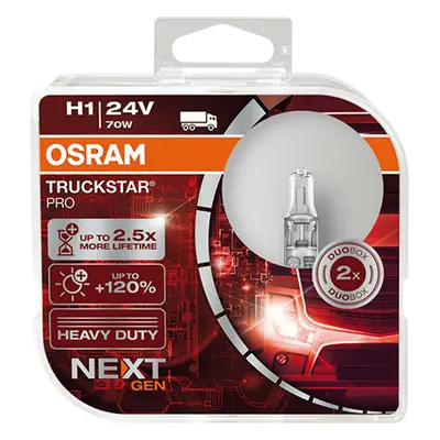 OSRAM H1 24V 70W P14,5s TRUCKSTAR PRO NEXT GEN +120% více světla 2ks 64155TSP-HCB