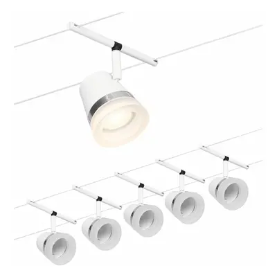 PAULMANN Lankový systém Cone základní sada GU5,3 max. 5x10W 230/12V bílá mat/chrom