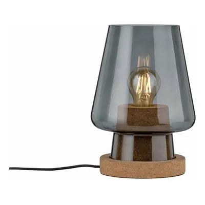 Paulmann stolní lampa Iben 1-ramenné kouřové sklo/korek 797.36 P 79736