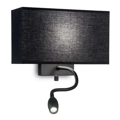 Nástěnné svítidlo Ideal Lux Hotel AP2 all black 215709 E27 1x60W černé