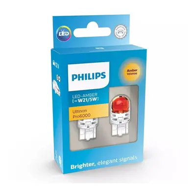 Philips LED W21/5W 12V 2.5/0.5W Ultinon Pro6000 SI Amber Intense 2ks 11066AU60X2