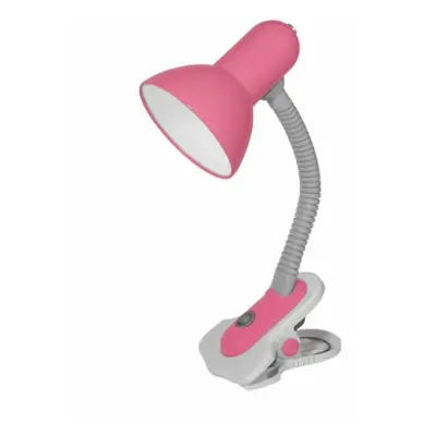 Kanlux SUZI stolní lampa růžová HR-60-PK max.1x60W E27 s klipem 07153