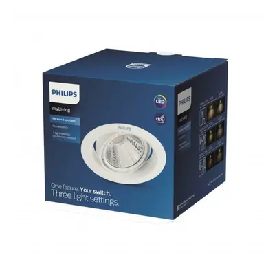 LED Zápustné svítidlo Philips Pomeron SceneSwitch 59556 7W 450lm bílé stmívatelné 4000K