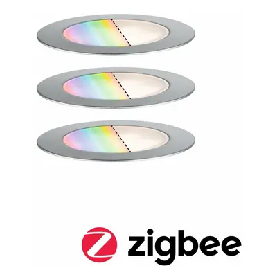 PAULMANN Plug & Shine LED zemní svítidlo Smart Home Zigbee Floor RGBW 3ks sada IP67 RGBW 3x2W 21