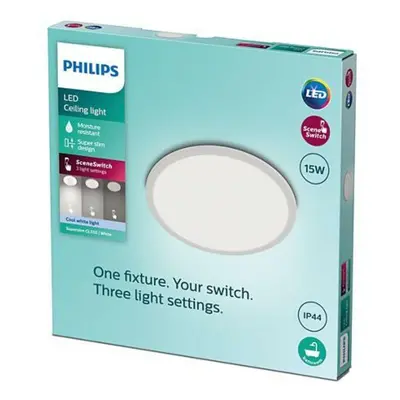 LED Koupelnové stropní svítidlo Philips Superslim CL550 8719514327221 15W 1500lm 4000K IP44 25cm