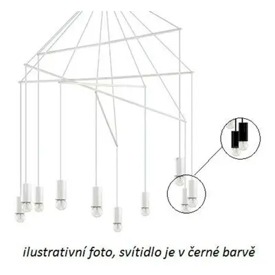 Závěsné svítidlo Ideal Lux Pop SP10 nero 158860 černé 90cm