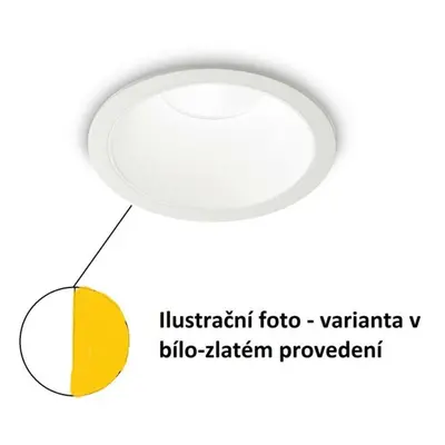 LED Zápustné bodové svítidlo Ideal Lux Game Round White Gold 192307 11W 850lm 3000K IP20 bílo-zl