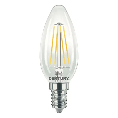 CENTURY LED FILAMENT SVÍČKA ČIRÁ 6W E14 2700K 806Lm 360d 35x98mm IP20 CEN INM1-061427