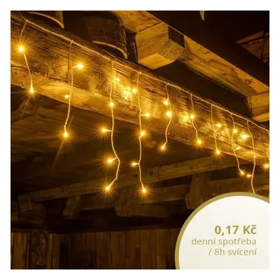 DecoLED Svítící rampouchy - 2 x 0,5 m, 40 teple bílých LED