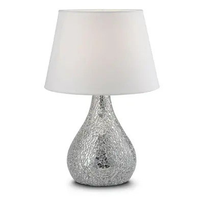 Sessak Designová stolní lampa Eva - pr. 250 x 370 mm, 40 W, bílá, zrcadlová SE EVAPV