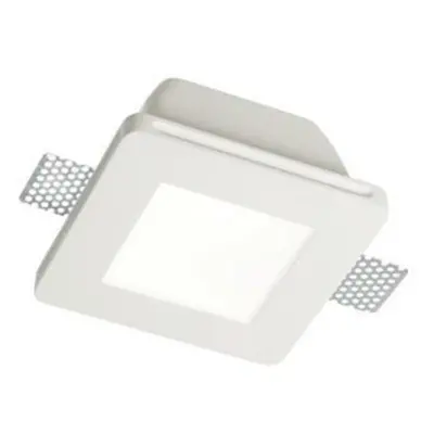 Zápustné svítidlo Ideal Lux Samba FI1 square big glass D77 150116 bílé 12x12cm