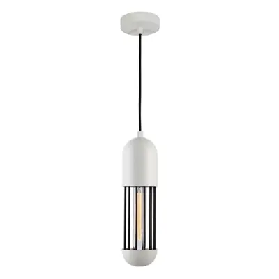 ACA Lighting závěsné svítidlo 1XE27 bílý kov D10XH120CM LAB HM171P8WH