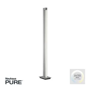 PAUL NEUHAUS PURE LINES LED stojací svítidlo, hliník, stmívatelné, otočné, vypínač 2700-5000K