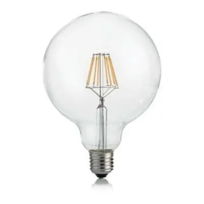 LED filamentová žárovka Ideal Lux Classic Globo D125 Trasp 188959 E27 8W 860lm 3000K 12,5cm čirá