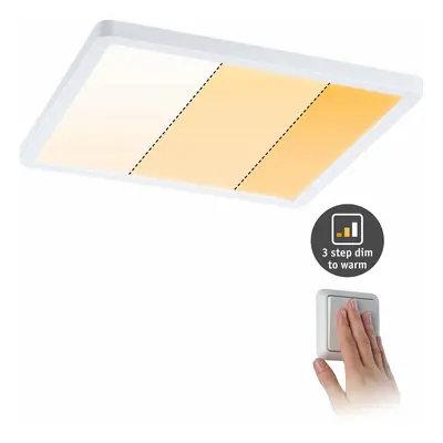 PAULMANN LED vestavné svítidlo Areo VariFit IP44 hranaté 230x230mm 16W 2.000K bílá mat WarmDim 3