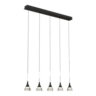 LED Závěsné svítidlo AZzardo Dalmatia 5 black AZ2910 25W 1500lm 3000K IP20 80cm černé