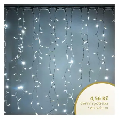 DecoLED LED světelná záclona, 1x7 m, ledově bílá, 600 diod, IP67