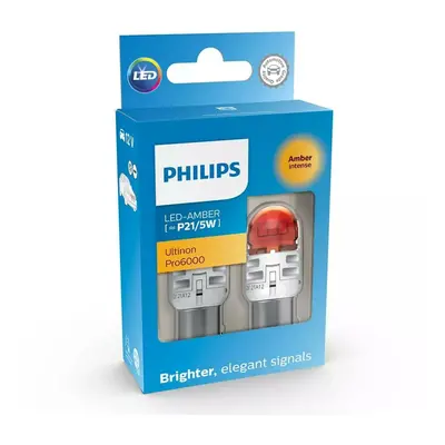 Philips LED P21/5W 12V 2.5/0.5W Ultinon Pro6000 SI Amber Intense 2ks 11499AU60X2