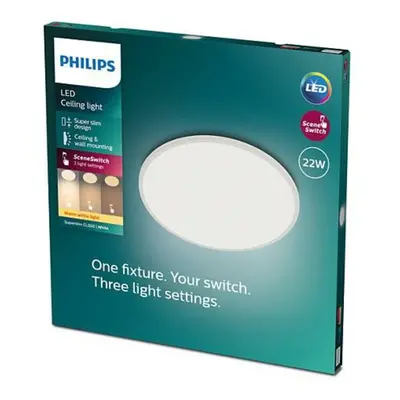 LED Stropní přisazené svítidlo Philips Superslim CL550 8719514327061 22W 2000lm 2700K IP20 43cm 