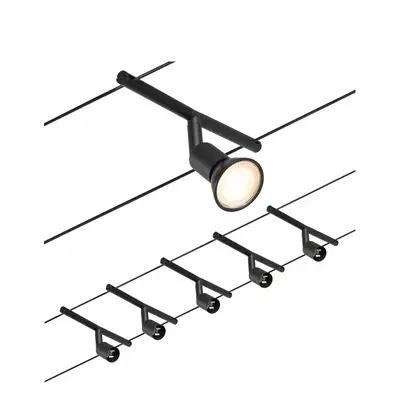 PAULMANN Lankový systém Salt černá 5 spotů bez zdroje světla max. 10W GU5,3 DC 60VA 944.46