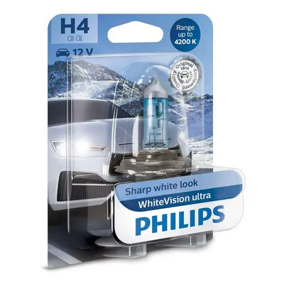 Philips H4 12V 60/55W P43t WhiteVision Ultra 4200K 1ks blistr 12342WVUB1