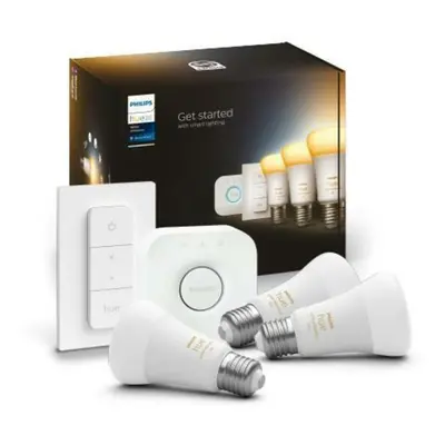 PHILIPS HUE Hue Bluetooth LED White Ambiance set 3ks žárovek Philips + Hue Bridge + Hue Switch 8