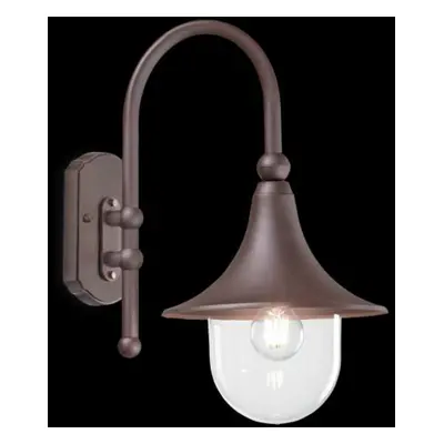 Venkovní nástěnné svítidlo Ideal Lux Cima AP1 Coffee 246826 E27 1x60W IP43 hnědé