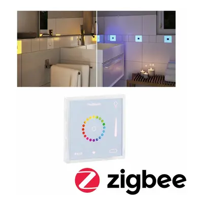 PAULMANN LumiTiles příslušenství Smart Home Zigbee Square Touch Modul IP44 100x10mm bílá umělá h