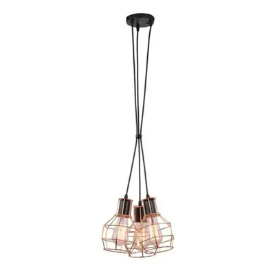 Závěsné svítidlo AZzardo Carron 3 copper AZ1660 E27 3x60W IP20 35cm měděné