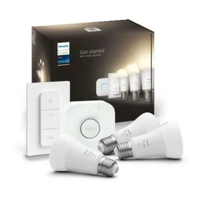 PHILIPS HUE Hue Bluetooth LED White set 3ks žárovek Philips + Hue Bridge můstek + dálkový ovlada