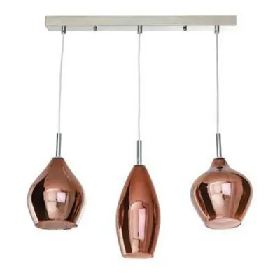 Závěsné svítidlo AZzardo Amber Milano 3 copper AZ3078 G9 3x40W IP20 60cm měděné