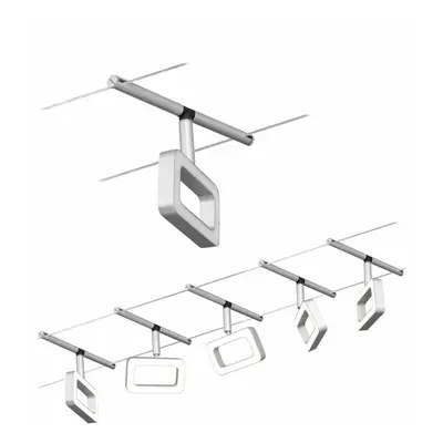 PAULMANN LED lankový systém Frame základní sada 5x4,8W 3000K 230/12V matný chrom/chrom