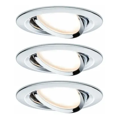 PAULMANN Vestavné svítidlo LED Nova kruhové 3x6,5W chrom výklopné 3-krokové-stmívatelné 934.88 P