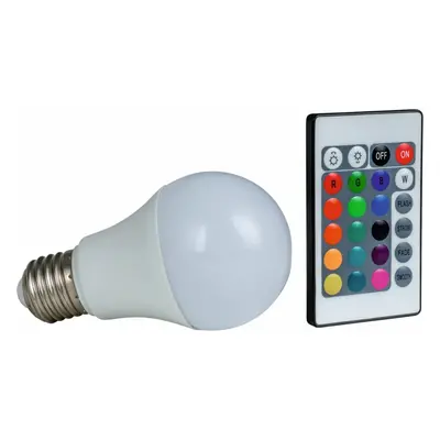 HEITRONIC LED A60 RGB+3000K 7,5W E27 s ovladačem 16383