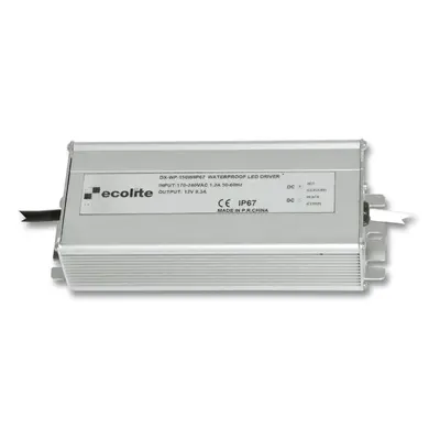 Ecolite El. trafo, 230V-12V, 12.5A, 150W DX-WP-150W/IP67