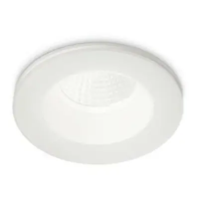 LED Stropní zápustné bodové svítidlo Ideal Lux ROOM-65 ROUND WH 252025 8W 800lm 3000K IP65 9,8cm