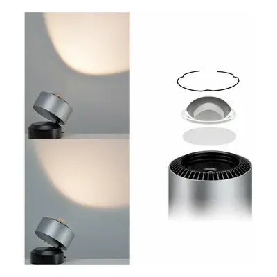 PAULMANN LED stolní lampa Aldan 3,5W černá/hliník kartáčovaný stmívatelné 797.18 P 79718