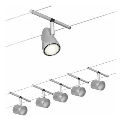 PAULMANN Lankový systém Cup základní sada GU5,3 max. 5x10W 230/12V matný chrom/chrom