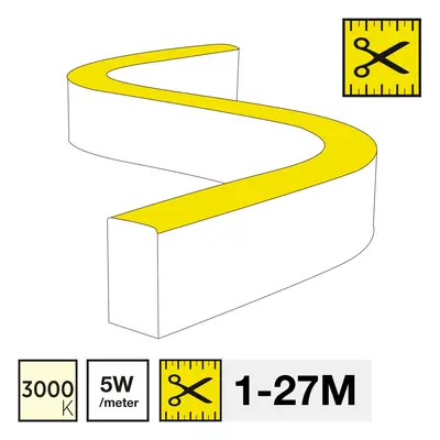 LED pásek SLC NEON FLEX SIDE 3000K 5W 207LM 1-27M IP67