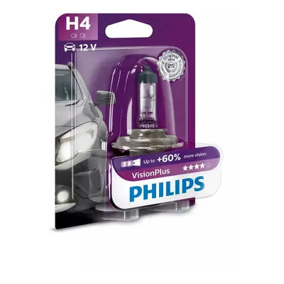 Philips H4 VisionPlus 12V 12342VPB1 +60%