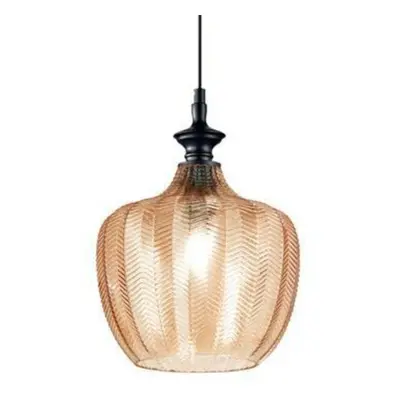 Závěsné svítidlo Ideal Lux LORD SP1 AMBRA 263656 E27 1x60W IP20 23cm jantarové