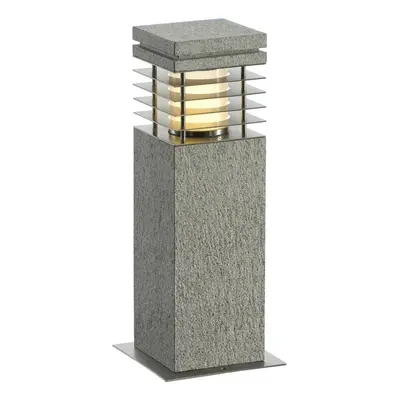 SLV BIG WHITE ARROCK GRANITE, venkovní stojací lampa, TC-(D,H,T,Q)SE, IP44, hranaté, žula, sůl a