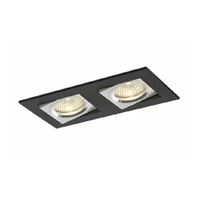 BPM Vestavné svítidlo Aluminio Negro, černá, 6LEDx3W, 230V 4827 3003LED2.D40.3K